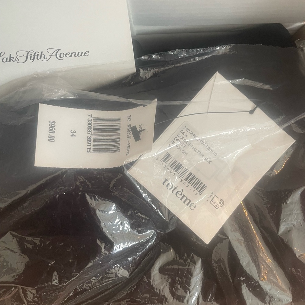 SOLD 

NWT Black Slip Dress V neck size Small Toteme Spring - Picture 5 of 7